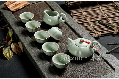 【供应汝瓷茶具 汝窑礼品 高档陶瓷茶具 仿宋汝窑茶具套装】价格,厂家,图片,茶具套装,永春县卓众陶瓷销售中心-